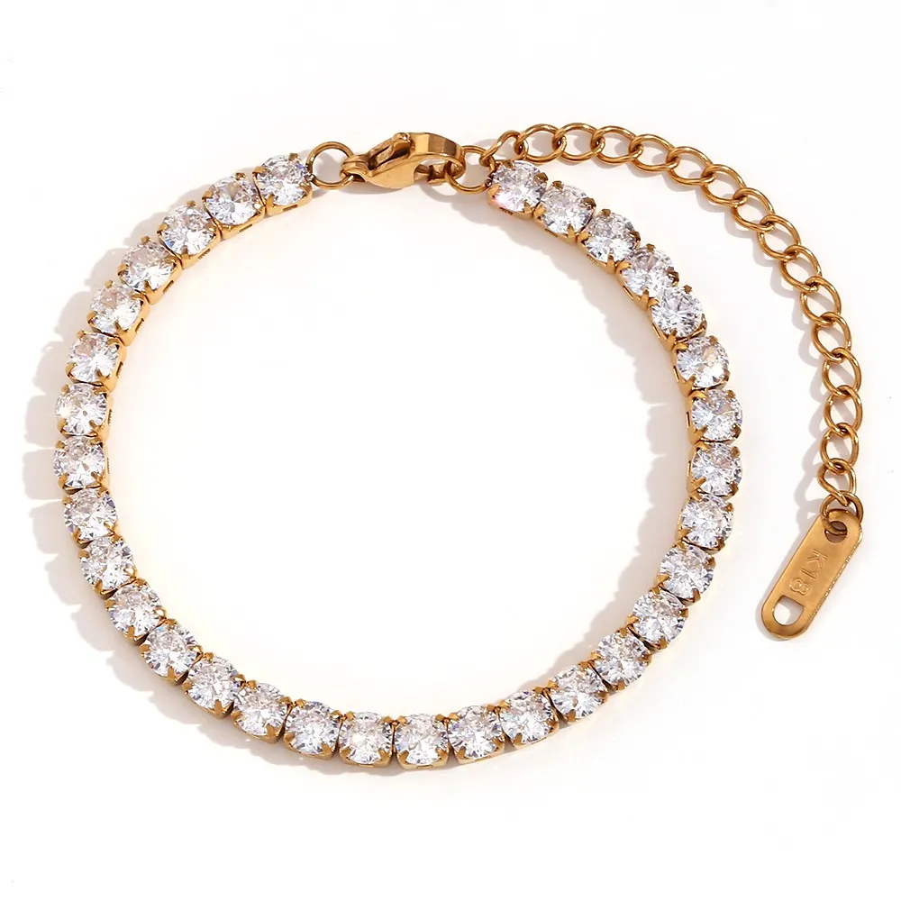 Pulsera Tenesis Blanco Oro