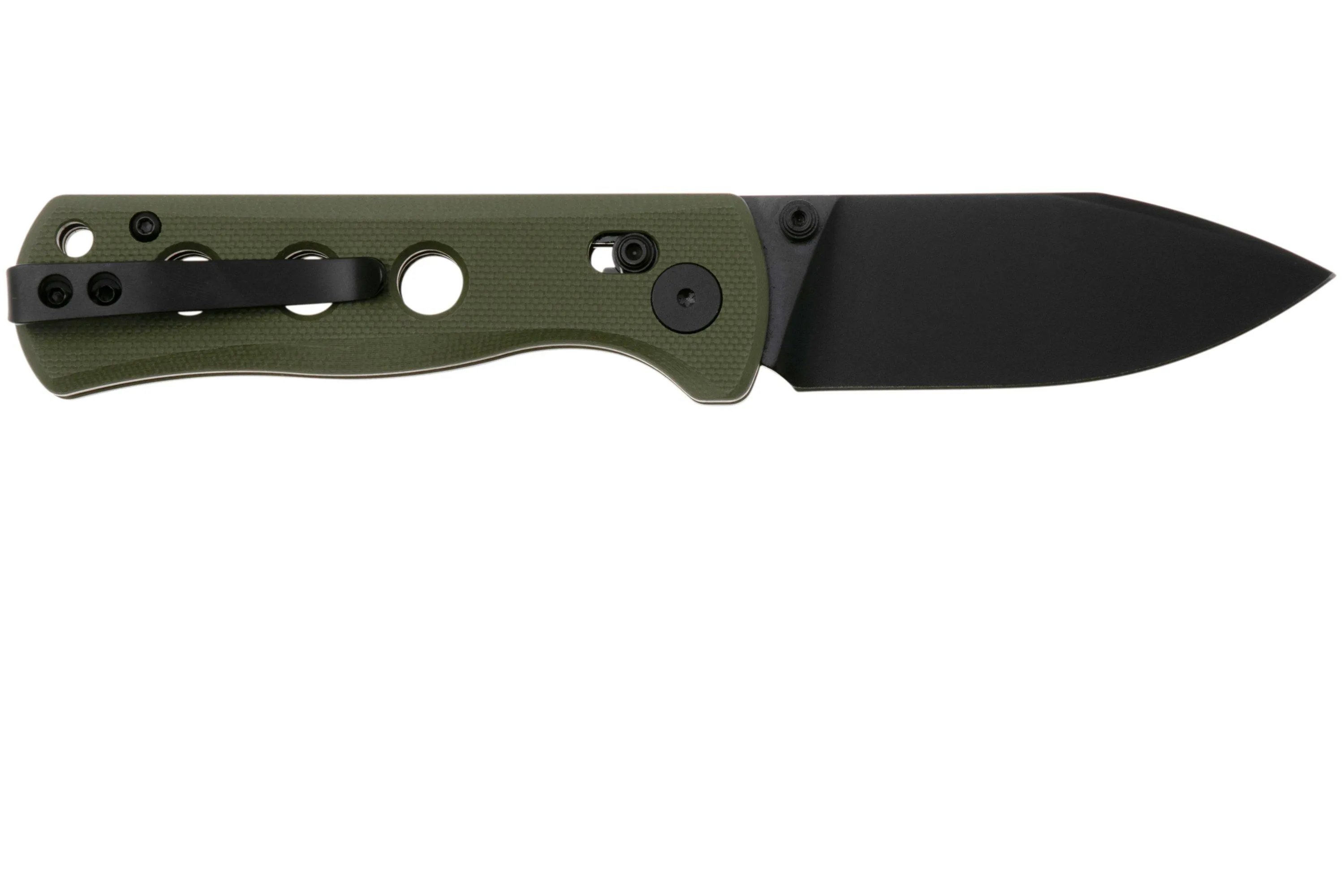 QSP KNIFE CANARY GLYDE 150GLB2 BLACK 14C28N, GREEN G10, NAVAJA