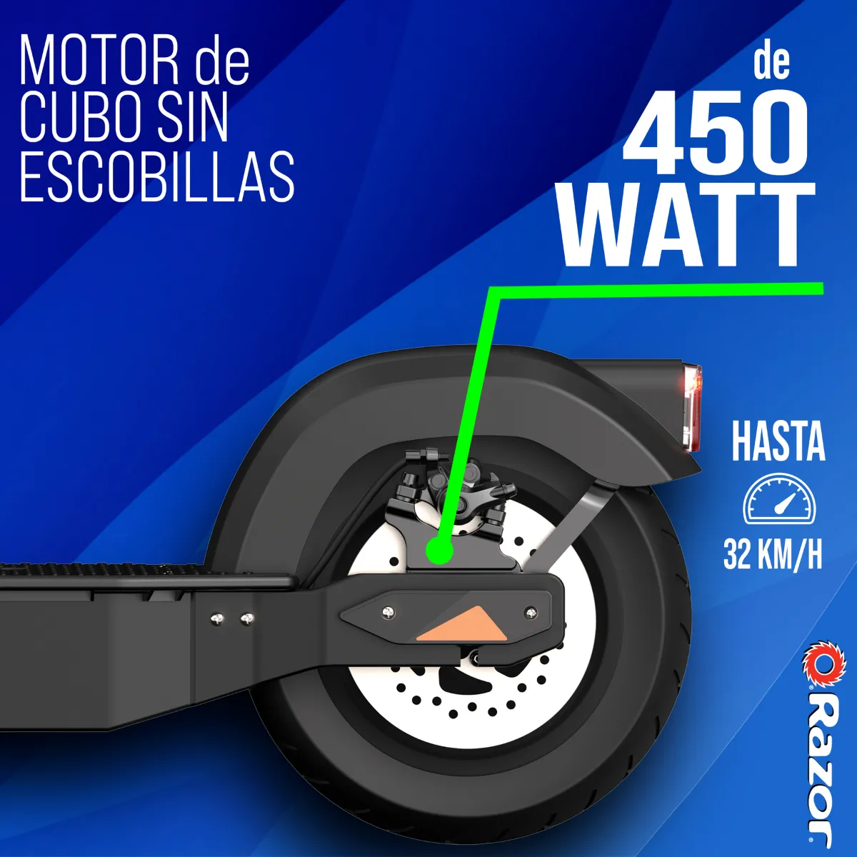 Razor C45 Scooter Eléctrico de Rendimiento, Negro