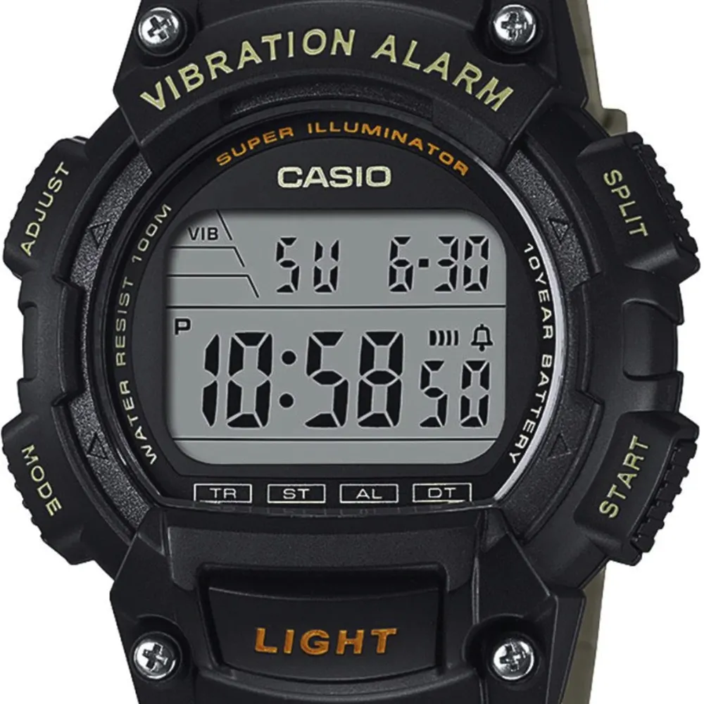 Reloj Casio Deportivo W 736 H Negro y Café