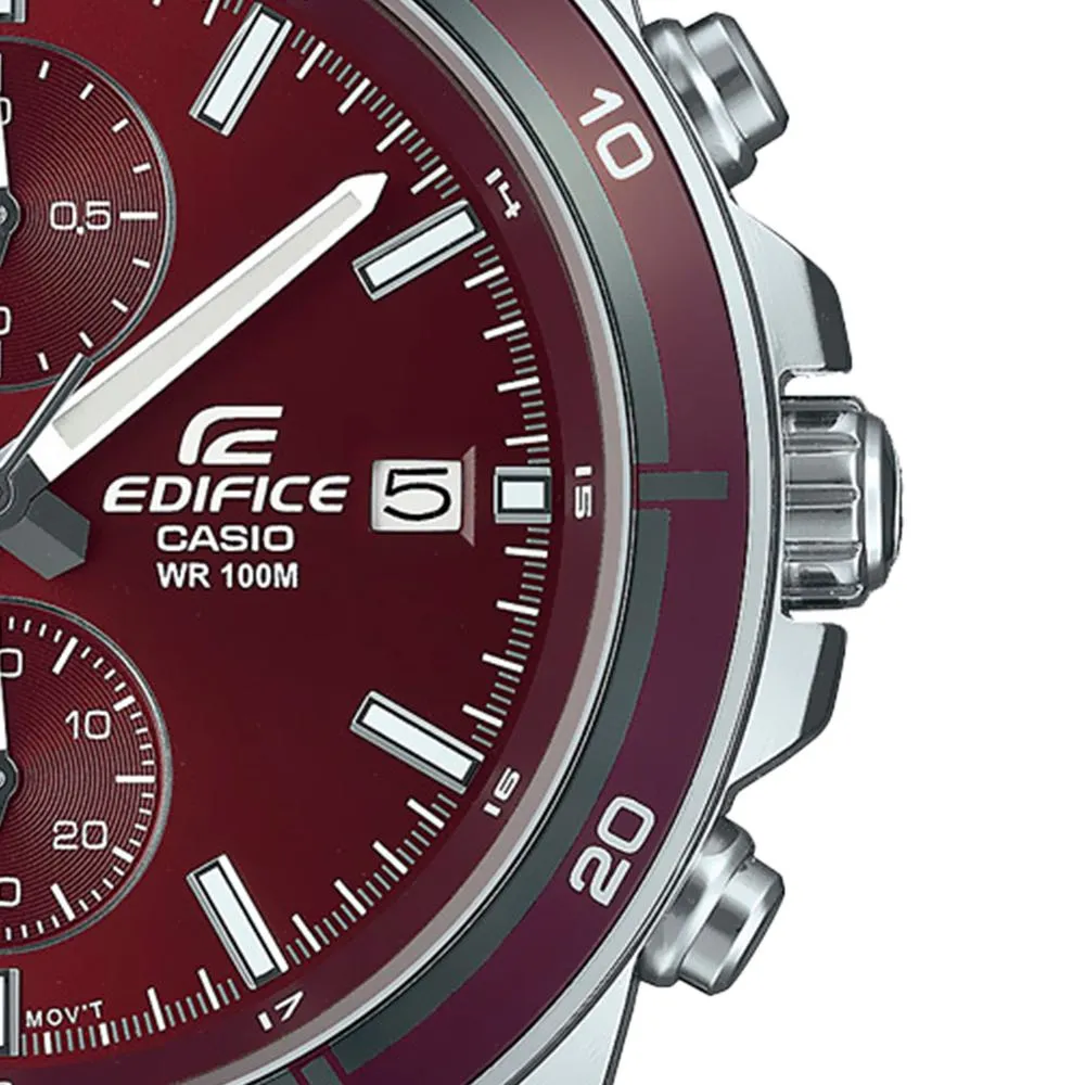 Reloj Casio Rojo y Plata Analógico