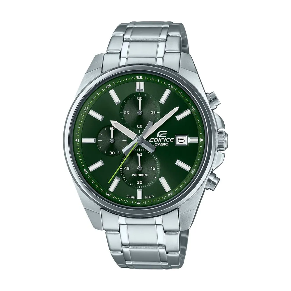 Reloj Casio Verde y Plata Análogo