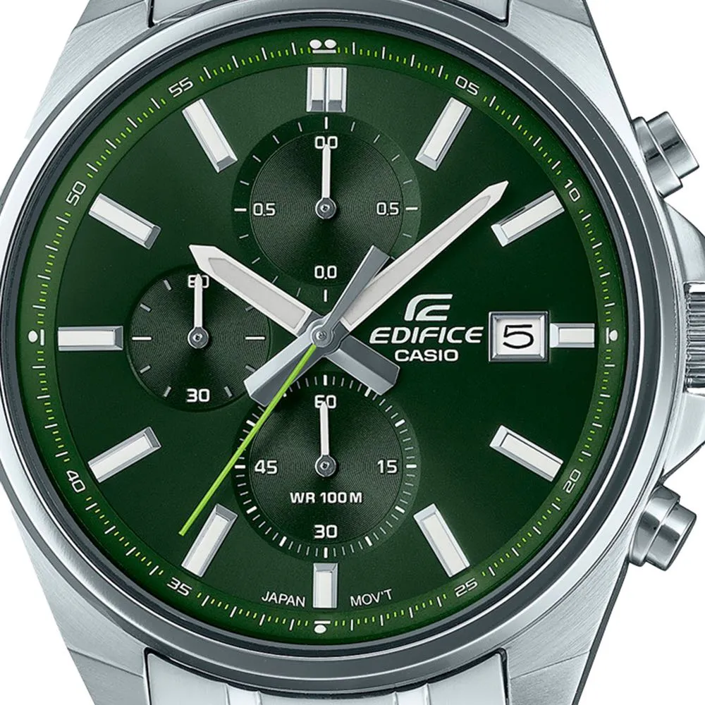 Reloj Casio Verde y Plata Análogo
