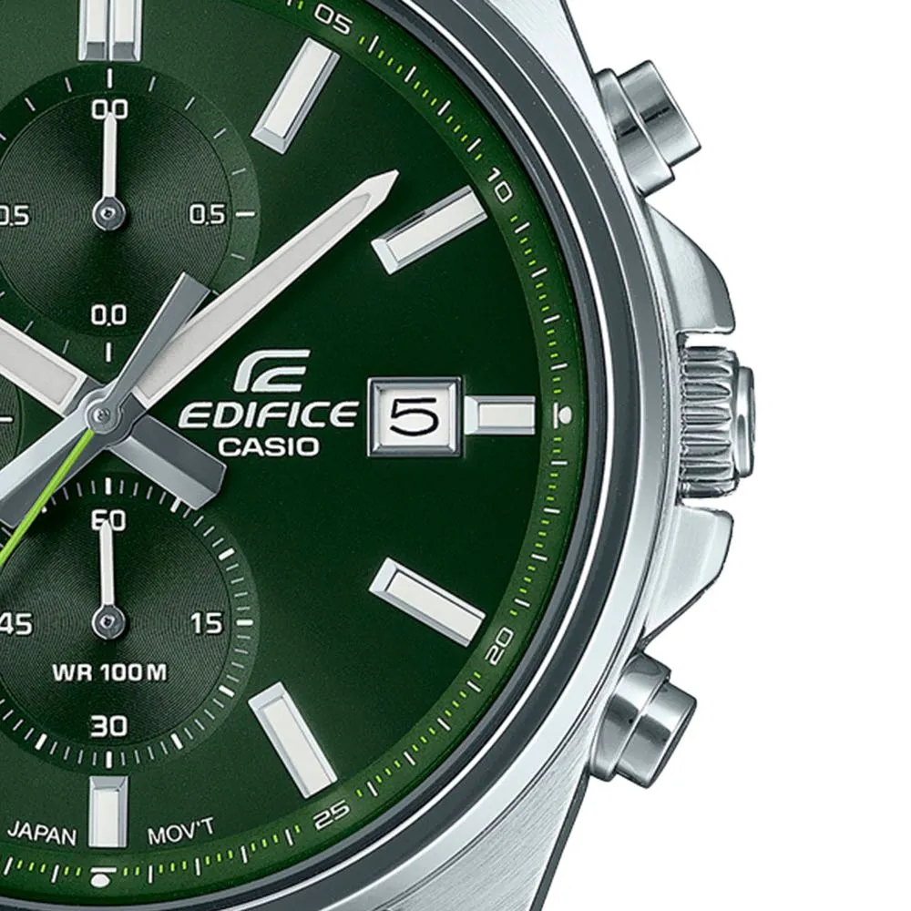 Reloj Casio Verde y Plata Análogo