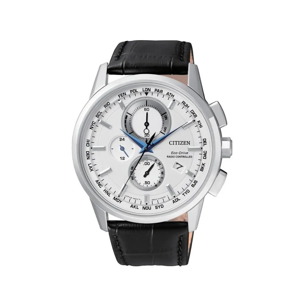 RELOJ CITIZEN DE HOMBRE CORREA DE PIEL NEGRA  AT811011A    