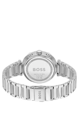 Reloj de acero inoxidable con pasadores en forma de T y esfera azul cepillada
