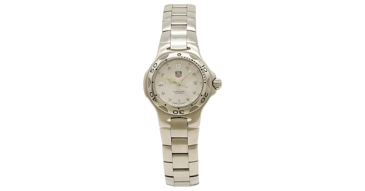 Reloj de Cuarzo para Damas TAG Heuer Kirium Date con Esfera Blanca de Acero Inoxidable WL1310 