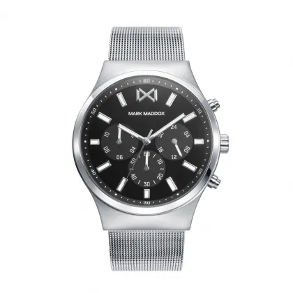 Reloj de Hombre Mark Maddox Marais, multifunción , acero con malla milanesa