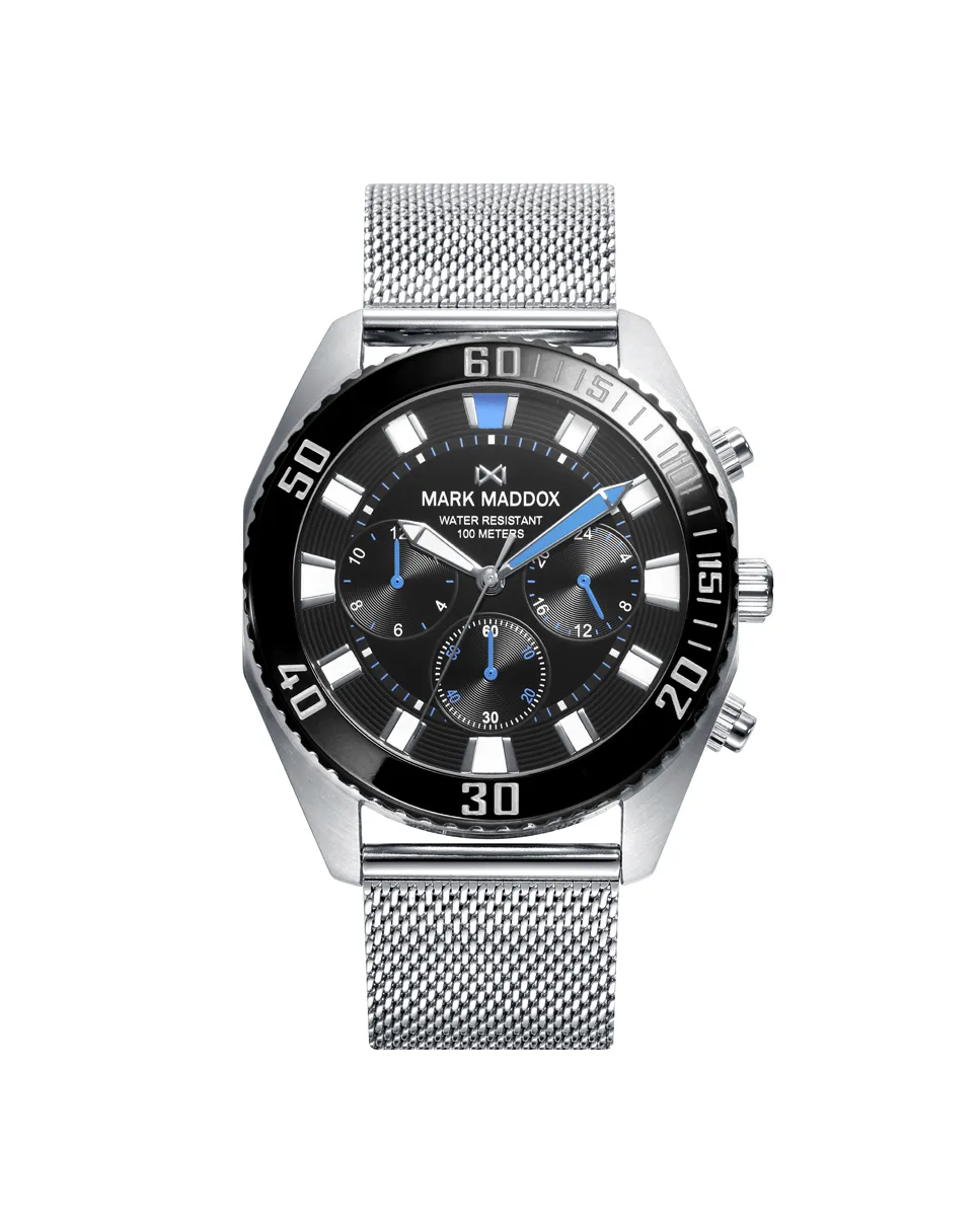 Reloj de hombre Mission multifunción de acero con malla milanesa