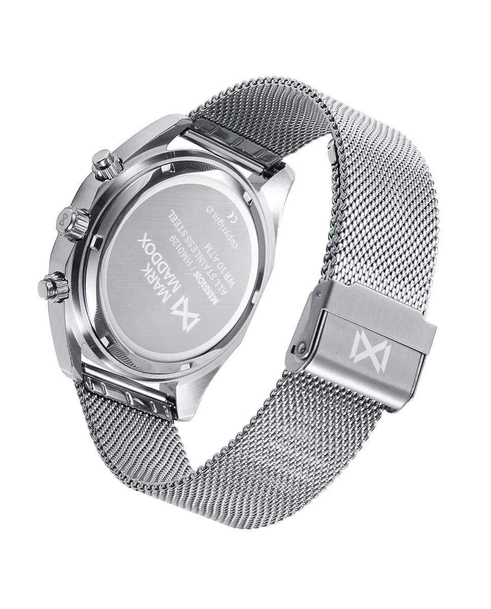 Reloj de hombre Mission multifunción de acero con malla milanesa