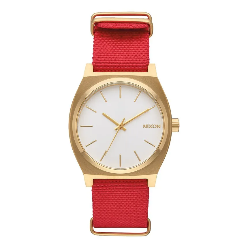 Reloj Nixon Time Teller 37 MM Gold Red