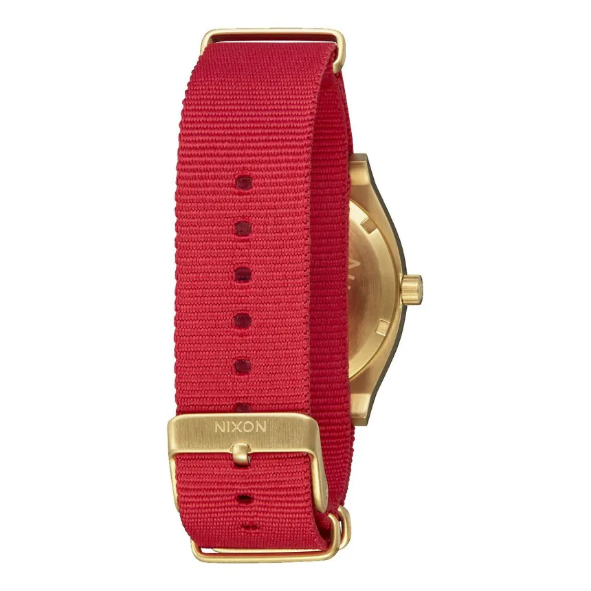 Reloj Nixon Time Teller 37 MM Gold Red