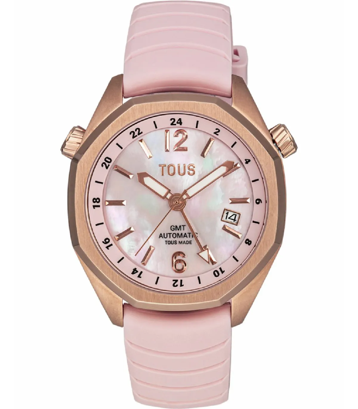 RELOJ TOUS NOW GMT IPRG ESFERA NACAR ROSA SILI  3000133800