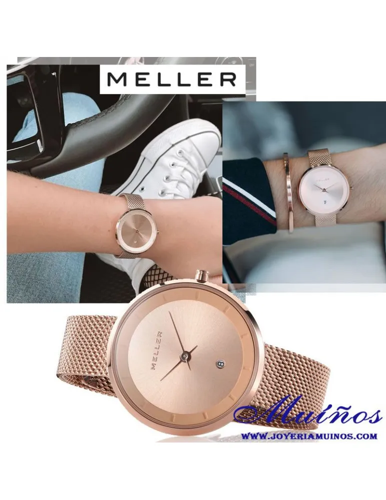 Relojes Meller 34mm Niara milanesa rose