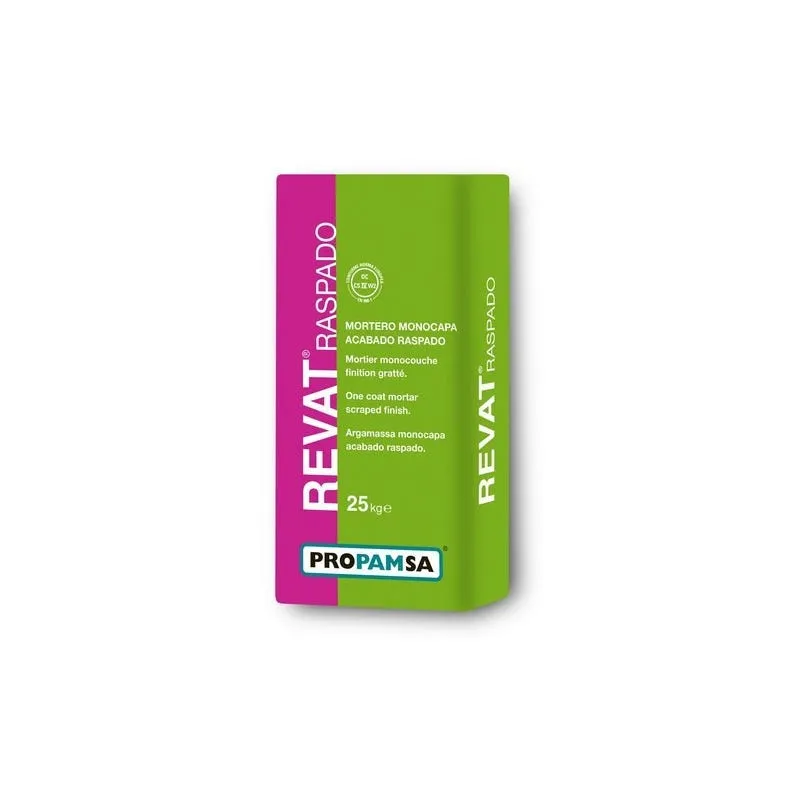 Revestimiento monocapa Propamsa Revat Raspado amarillo 25kg.