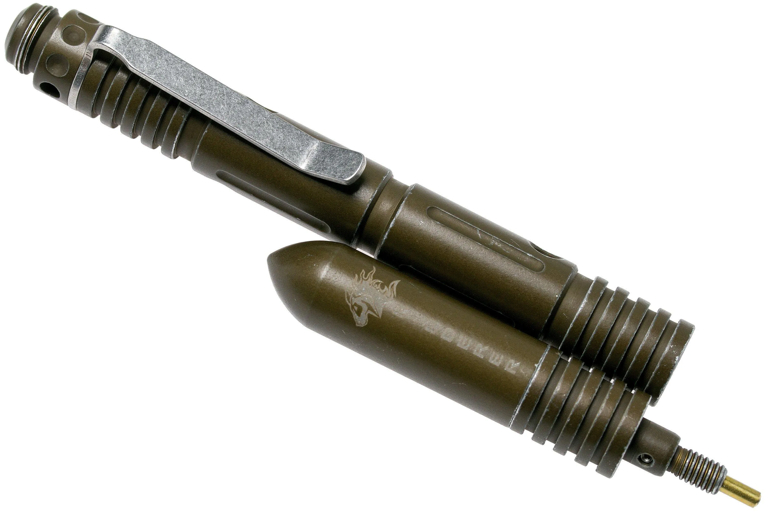 Rick Hinderer Extreme Duty Modular Kubotan Pen Deluxe Set Battled FDE Aluminium, bolígrafo táctico