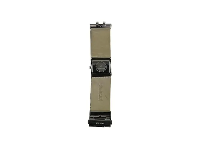 Roberto Cavalli Reloj de pelo animal negro 