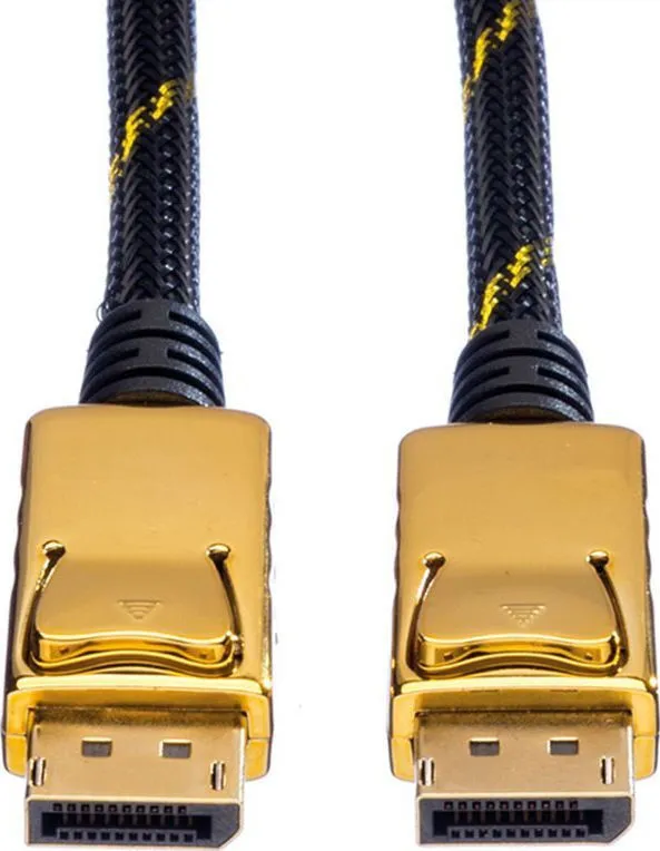ROLINE 11.04.564610 PUERTO DE PANTALLA DE CABLE 3M CHAPADO EN ORO (4K)