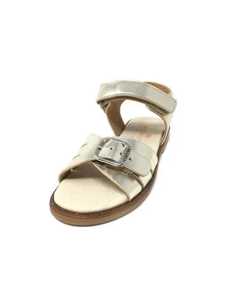 sandalia metal oro