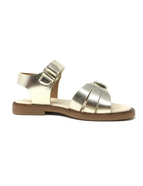 sandalia metal oro