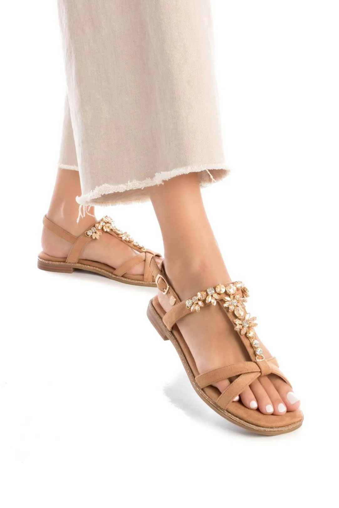 SANDALIA MUJER JOYA BEIGE