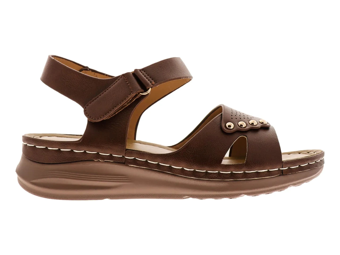 Sandalias Comfort Fit 19638 Café Para Mujer