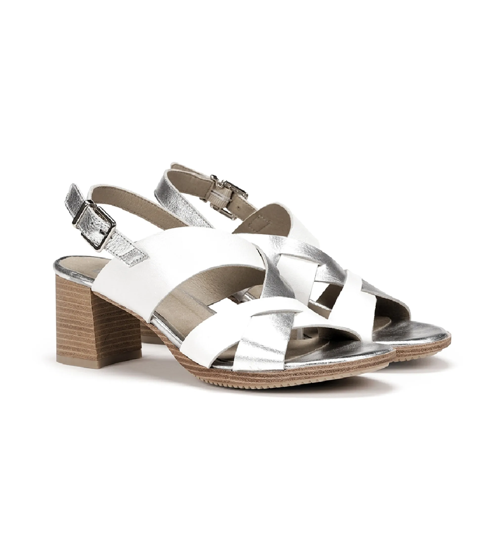 Sandalias de Piel Bora D8779 blanco