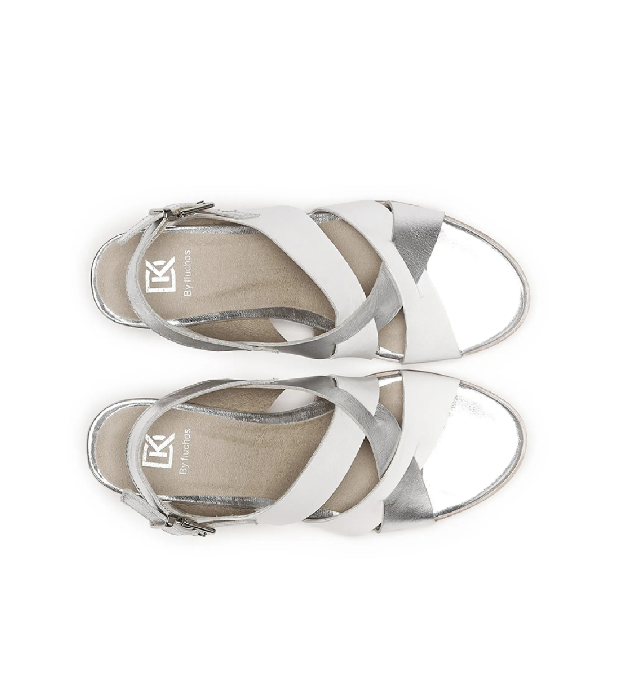 Sandalias de Piel Bora D8779 blanco