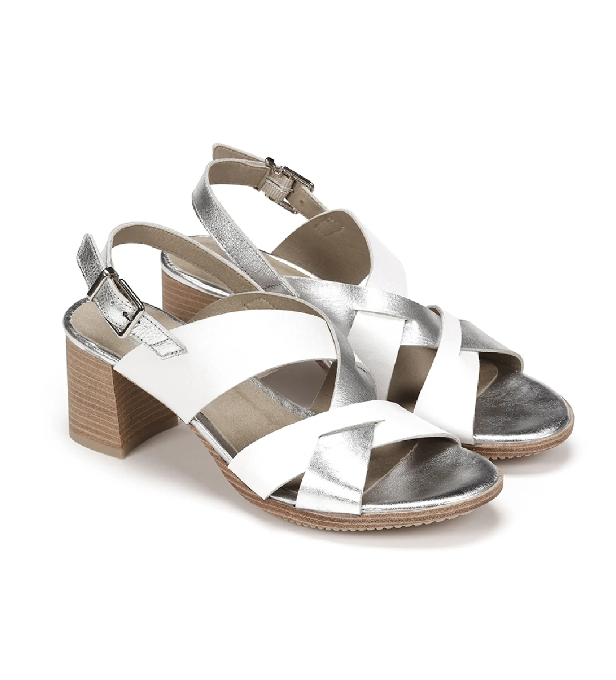 Sandalias de Piel Bora D8779 blanco