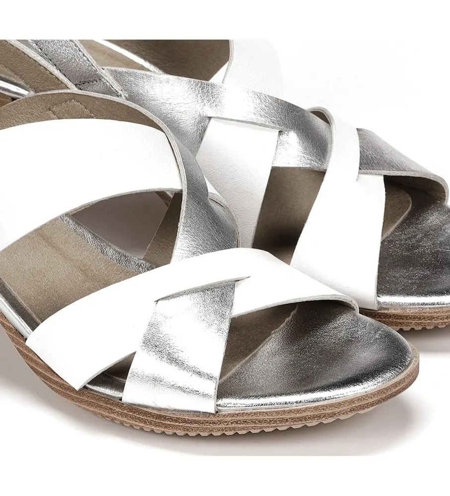 Sandalias de Piel Bora D8779 blanco