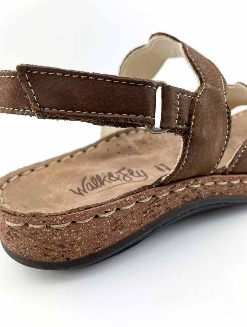 SANDALIAS PLANAS WALK & FLY 386143850 MARRóN CHOCOLATE