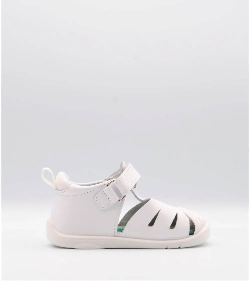 SANDALIAS TITANITOS BEBÉ LATE PIEL BLANCO