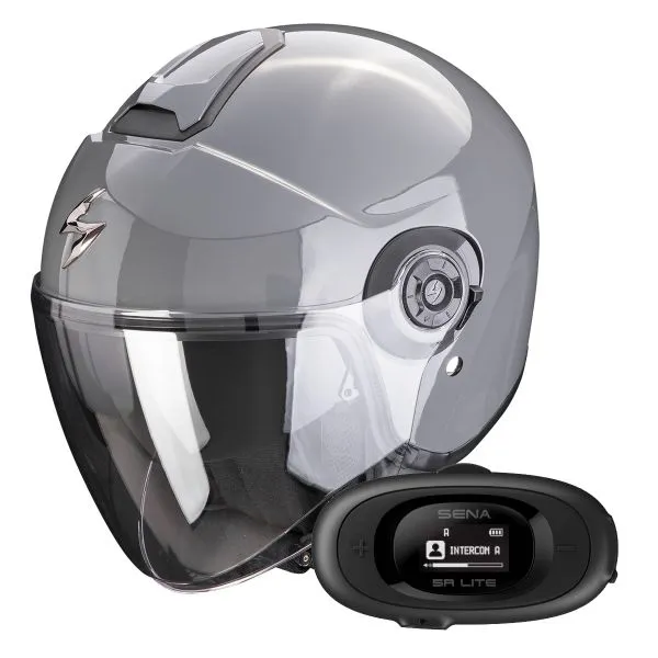 Scorpion Exo City II Solid Cement Grey + Kit bluetooth 5R Lite 