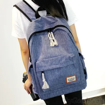 Simple Girl's Waterproof Oxford Cloth Leisure Large School Backpack Travel Backpack 
