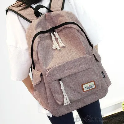 Simple Girl's Waterproof Oxford Cloth Leisure Large School Backpack Travel Backpack 