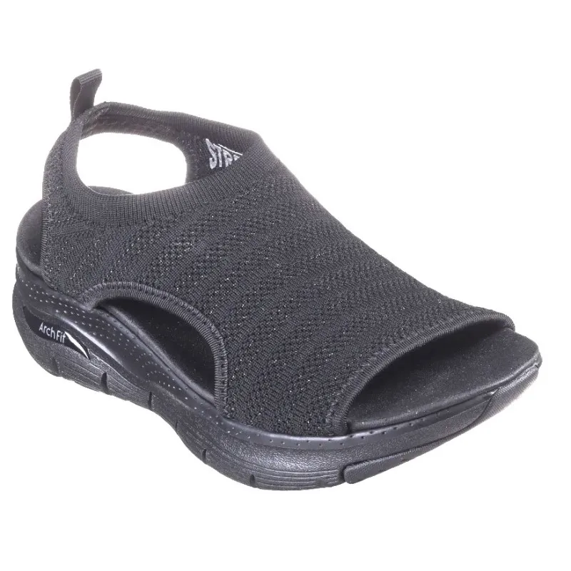 SKECHERS 119346 NEGRO  SANDALIAS PIEZA ELáSTICA