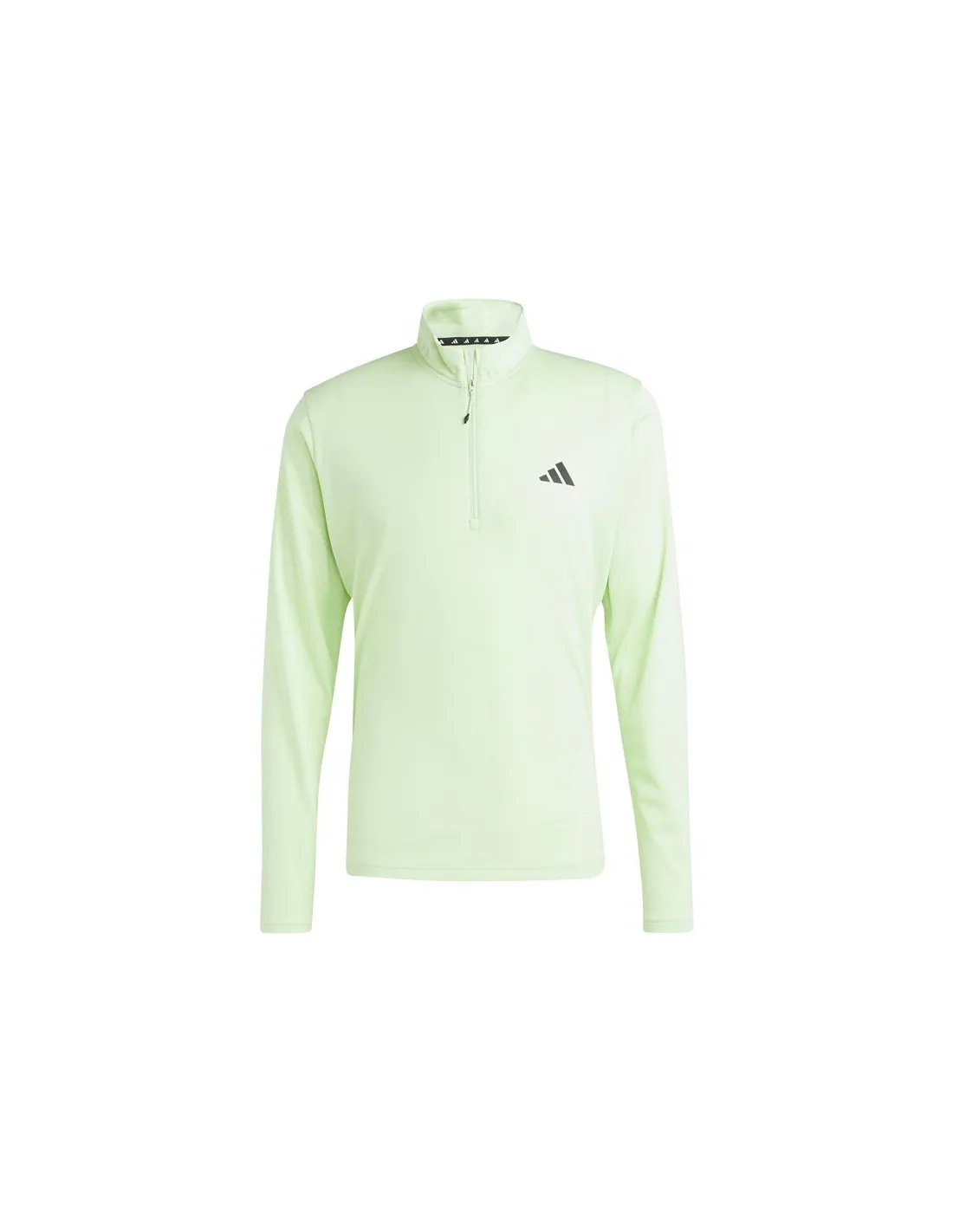 SUDADERA DE FITNESS ADIDAS ESSENTIALS TRES 1I4 ZIP HOMBRE VERDE