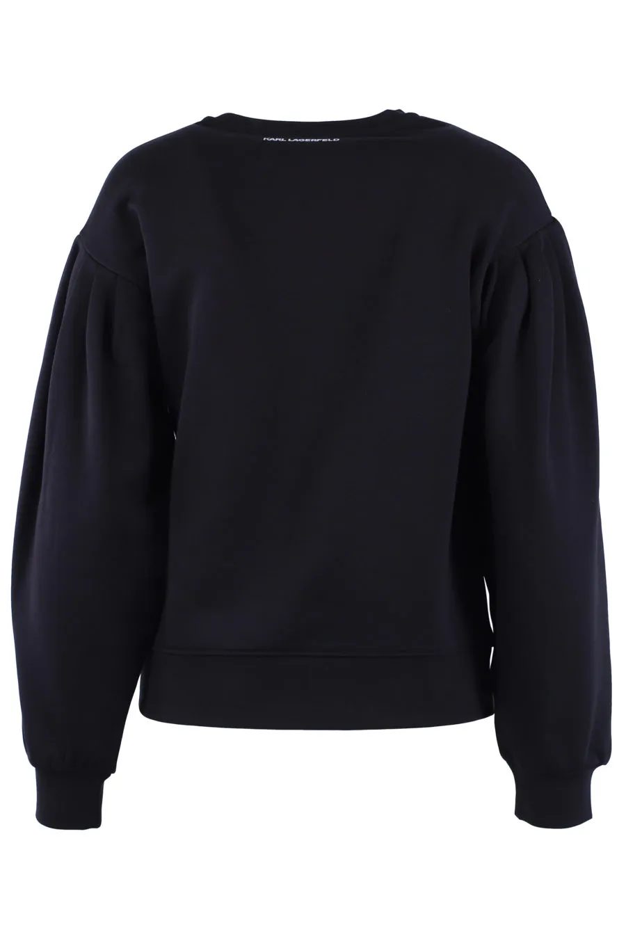 Sudadera negra con logo de cristales