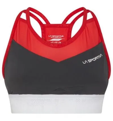 Sujetador La Sportiva Wafaa Top (Carbon/Hibiscus) mujer