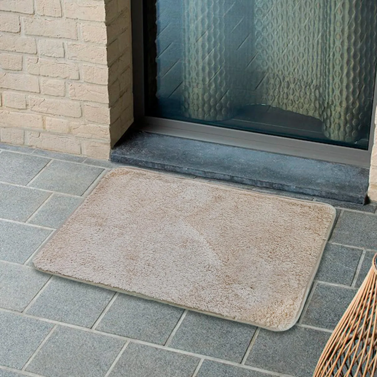 Tapete Decorativo Afelpado color Beige, 35x55cm