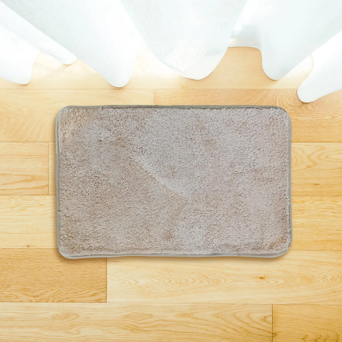 Tapete Decorativo Afelpado color Beige, 35x55cm
