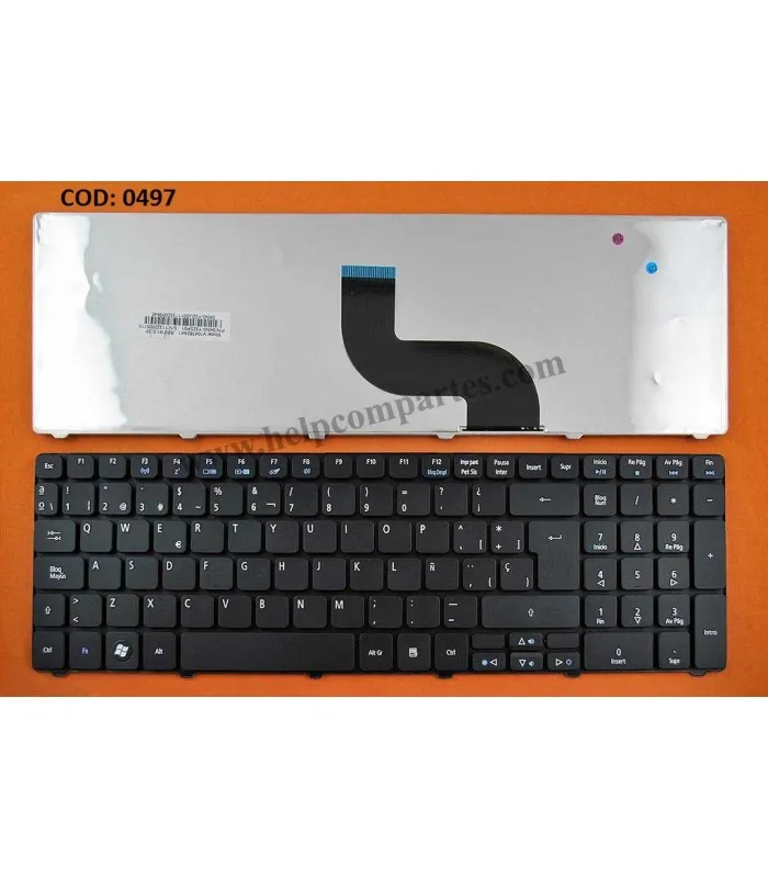 TECLADO ACER 5800 5810 5810T 5738 5536 5538 5542 5542G 5410T 5741G SERIES SIN MARCO KB.I170A.050 BK SP ORIG.