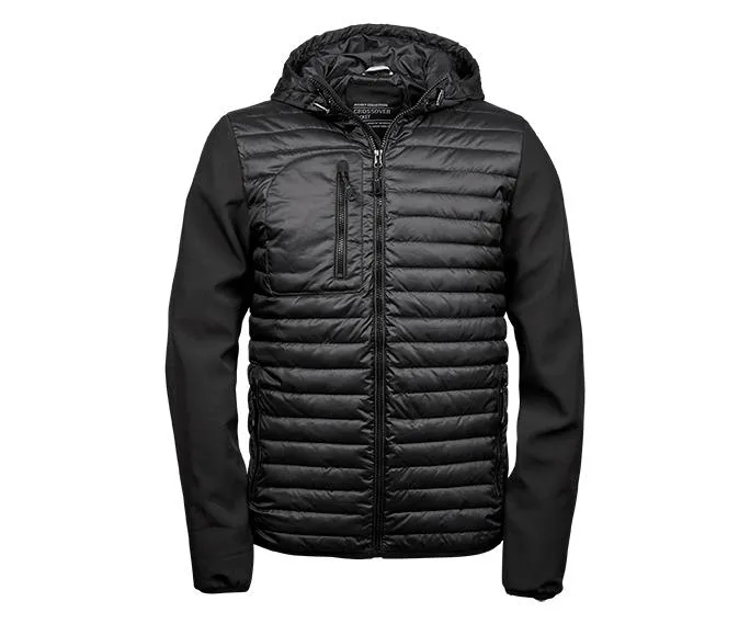 TEE JAYS TJ9628  CHAQUETA  CON CAPUCHA CRUZADA PARA HOMBRE  BLACK / BLACK