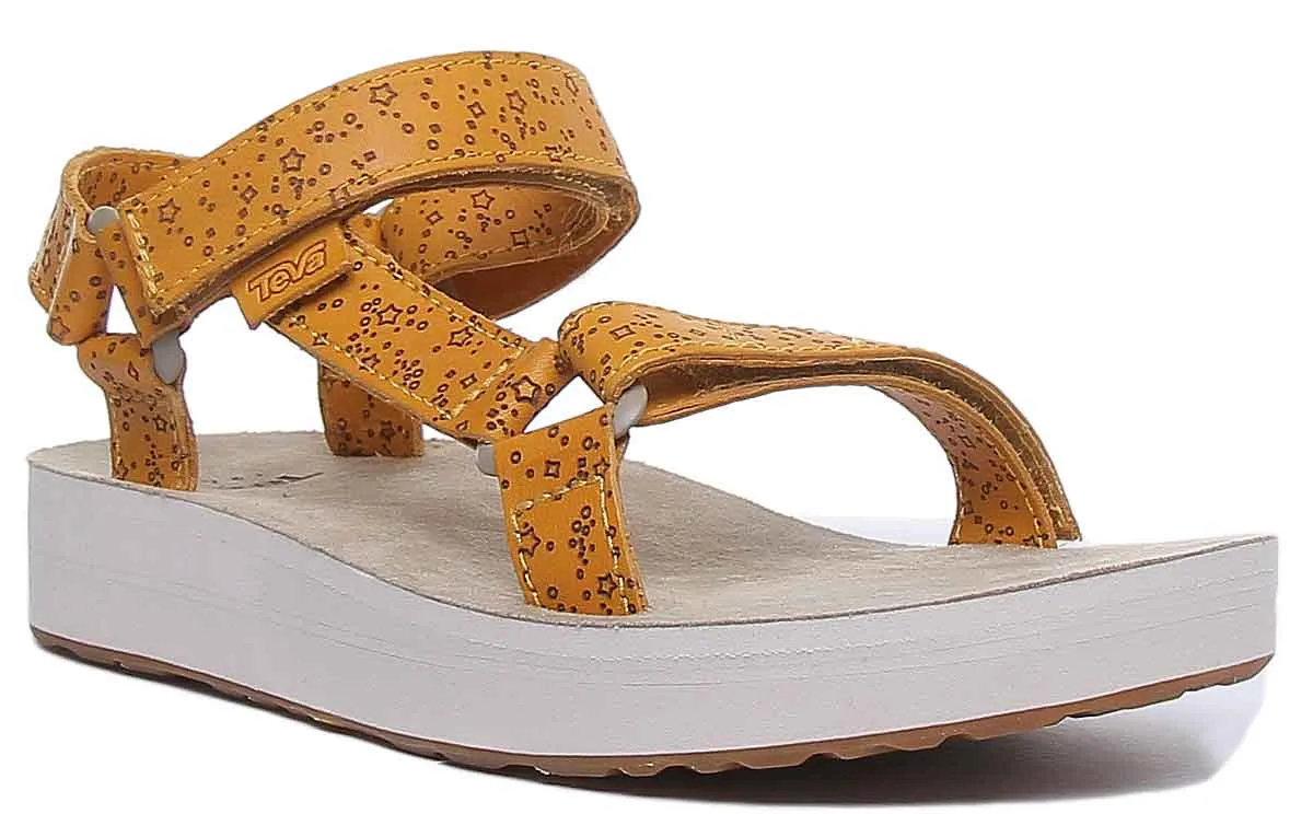 Teva Midform Universal Sandalia con diseño geométrico para mujer en negro