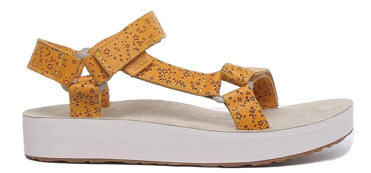 Teva Midform Universal Sandalia con diseño geométrico para mujer en negro