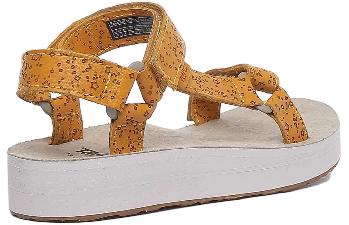 Teva Midform Universal Sandalia con diseño geométrico para mujer en negro