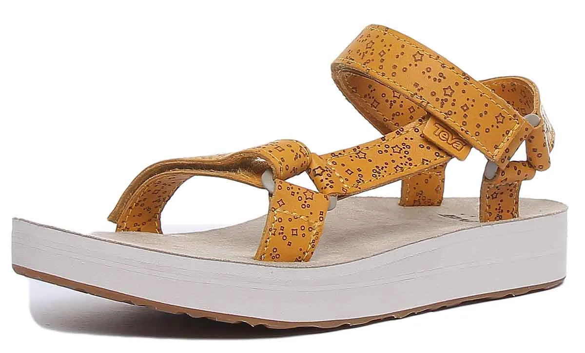 Teva Midform Universal Sandalia con diseño geométrico para mujer en negro