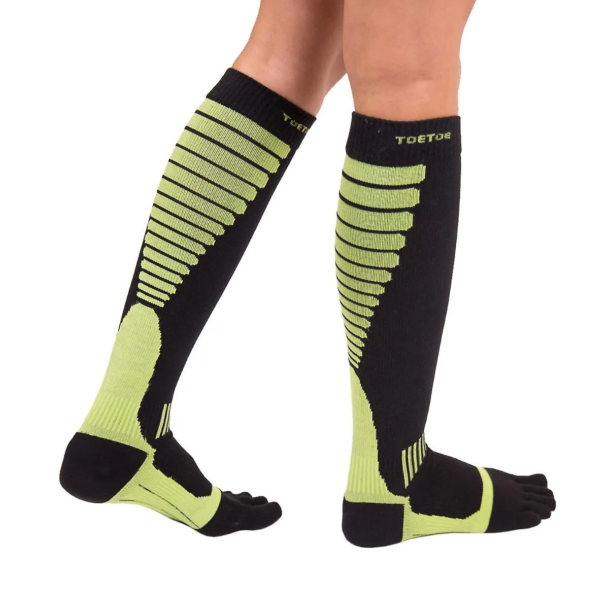 TOETOE Calcetines deportivos de compresión hasta la rodilla