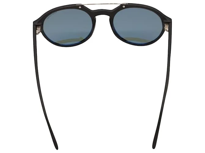 Tom Ford Negro Stan TF696 Gafas de Sol Redondas en Acetato Negro 