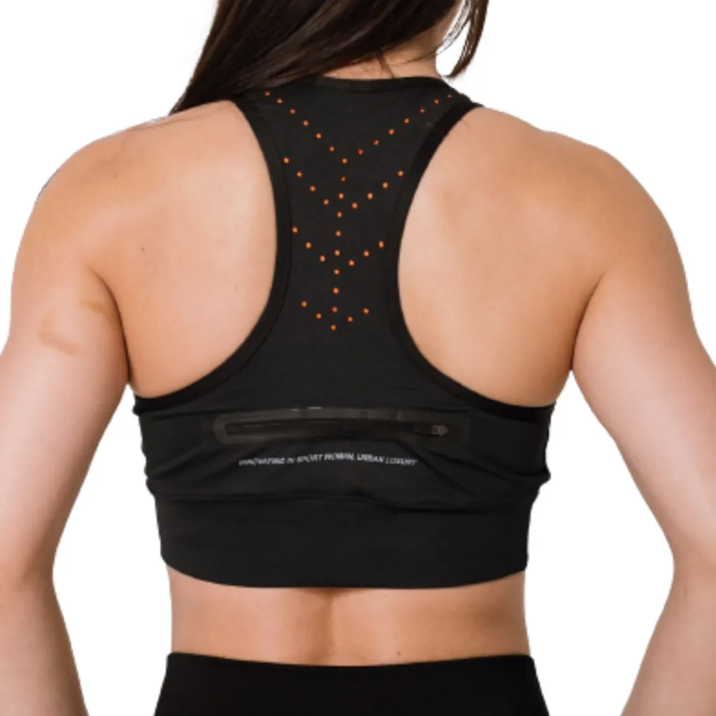 TOP NEGRO DEPORTIVO MUJER URBAN LUXURY  TOPSTYLE